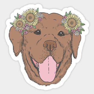 good girl - chocolate labrador retriever Sticker